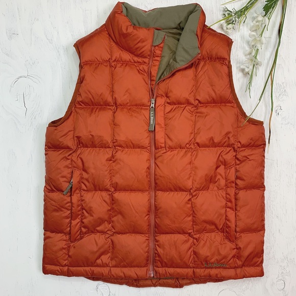 L.L. Bean Jackets & Blazers - L.L.BEAN Orange Goose Down Puffer Vest